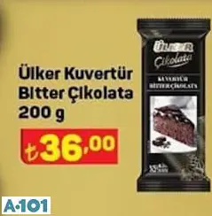 ülker kuvertür bitter çikolata 200g ülker kuvertür bitter çikolata 200g