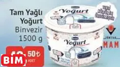 Binvezir Tam Yağlı Yoğurt