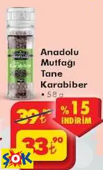 Anadolu Mutfağı Tane Karabiber 58 G