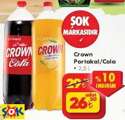 Crown Portakal/Cola 2,5 L Kola