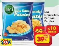 İnci Elma Dilim/ Parmak Patates 1 Kg