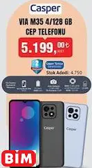 Casper VIA M35 4/128 GB CEP TELEFONU Casper VIA M35 4/128 GB CEP TELEFONU