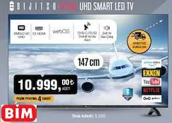 Dijitsu 58 İNÇ UHD SMART LED TV Akıllı Televizyon