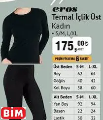 Eros Termal İçlik Üst Kadın