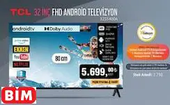 Tcl 32 İNÇ FHD ANDROİD TELEVİZYON 32S5400A Akıllı Tv