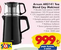 Arzum AR3141 Tea Blend Çay Makinesi