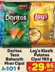 Doritos taco baharatlı mısır cipsi Doritos taco baharatlı mısır cipsi
