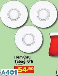 paşabahçe irem çay tabağı 6'lı paşabahçe irem çay tabağı 6'lı