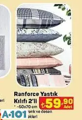 ranforce yastık kılıfı 2'li ranforce yastık kılıfı 2'li