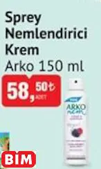 Arko Sprey Nemlendirici Krem