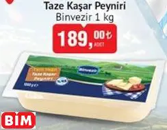 Binvezir Taze Kaşar Peyniri Binvezir Taze Kaşar Peyniri