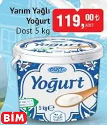 Dost Yarım Yağlı Yoğurt