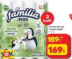 Familia Natural Tuvalet Kağıdı 40’Lı