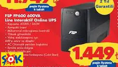 FSP FP600 600VA Line Interaktif Online UPS FSP FP600 600VA Line Interaktif Online UPS