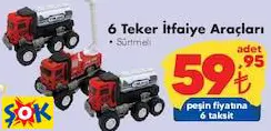 Gokidy 6 Teker İtfaiye Araçları Oyuncak