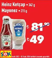 Heinz Ketçap • 342 G Mayonez • 215 G