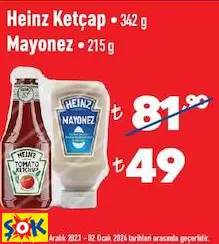 Heinz Ketçap • 342 g Mayonez • 215 g Heinz Ketçap • 342 g Mayonez • 215 g