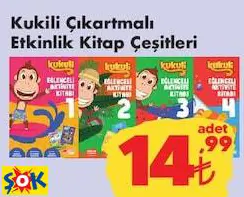 Kukili Çıkartmalı Etkinlik Kitap Çeşitleri