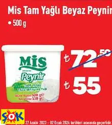 Mis Tam Yağlı Beyaz Peynir • 500 g Mis Tam Yağlı Beyaz Peynir • 500 g