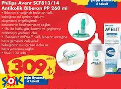 Philips Avent SCF813/14 Antikolik Biberon PP 260 ml Philips Avent SCF813/14 Antikolik Biberon PP 260 ml
