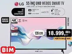 LG 55 İnç Uhd Webos Smart Tv Akıllı Televizyon