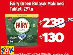 Fairy Green Bulaşık Makinesi Tableti 29’Lu
