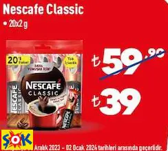 Nescafe Classic Kahve • 20X2 G