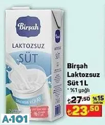 Birşah Laktozsuz Süt 1L