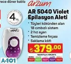 Arzum Violet Epilasyon Aleti