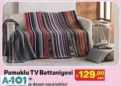 Pamuklu Tv/Televizyon Battaniyesi