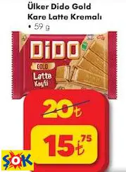 Ülker Dido Gold Kare Latte Kremalı Çikolata 59 G