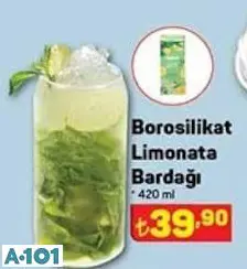 Borosilikat Limonata Bardağı