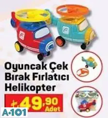 Oyuncak Çek Bırak Fırlatıcı Helikopter