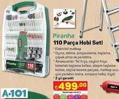 Piranha 110 Parça Hobi Seti Mini Taşlama