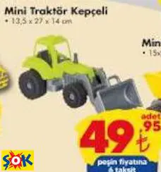 Mini Traktör Kepçeli Oyuncak