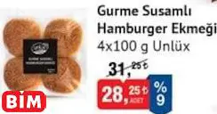 Unlüx Gurme Susamlı Hamburger Ekmeği