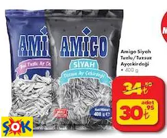 Amigo Siyah Tuzlu/Tuzsuz Ayçekirdeği Çekirdek 400 G