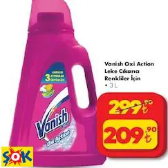 Vanish Oxi Action Leke Cıkarıcı Renkliler İçin 3 L