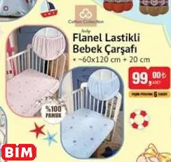 Flanel Lastikli Bebek Çarşafı