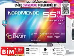 Nordmende 55 İNÇ 55NM6000U UHD ANDROİD TV Akıllı Televizyon
