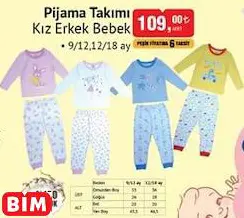 Pijama Takımı Kız Erkek Bebek