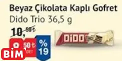 Dido Trio Beyaz Çikolata Kaplı Gofret