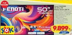 Fenoti FN50500 50 Ultra HD Webos Smart LED TV Akıllı Televizyon