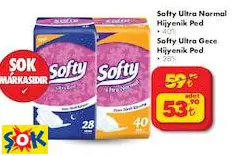 Softy Ultra Normal Hijyenik Ped • 40’Lı Softy Ultra Gece Hijyenik Ped • 28’Li