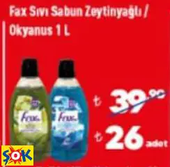 Fax Sıvı Sabun Zeytinyağlı / Okyanus 1 L