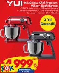 Yui M123 Easy Chef Premium Mikser Siyah/Kırmızı