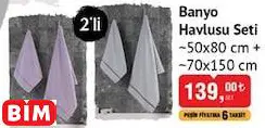 Banyo Havlusu Seti ~50x80 cm + ~70x150 cm Banyo Havlusu Seti ~50x80 cm + ~70x150 cm