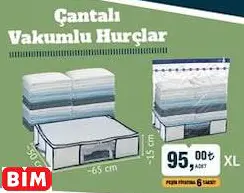 Çantalı Vakumlu Hurçlar XL