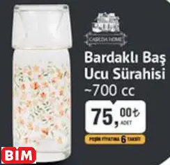 Casilda Home Bardaklı Baş Ucu Sürahisi ~700 cc Casilda Home Bardaklı Baş Ucu Sürahisi ~700 cc