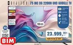 Dijitsu 75 INC DG 22000 UHD GOOGLE TV Akıllı Televizyon